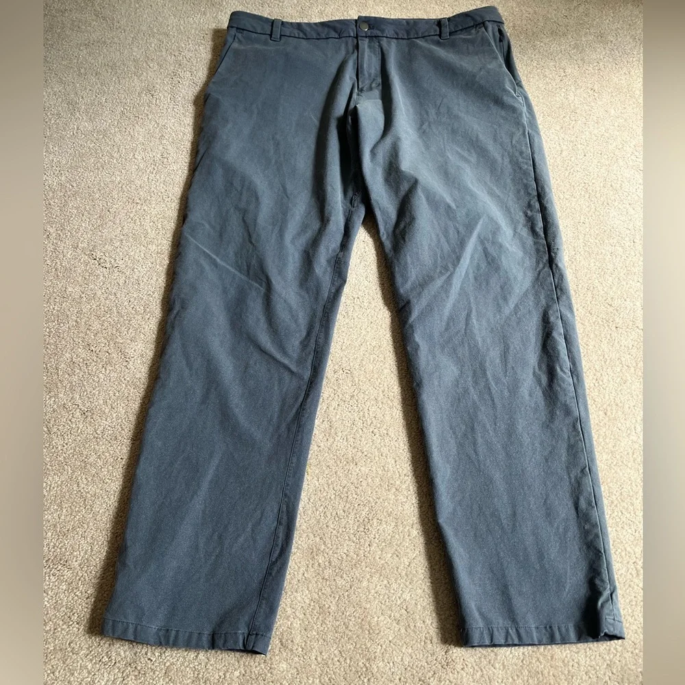 Lululemon Men’s Blue Gray Cotton Swift Commission Pants Sz. 38 - Picture 1 of 4